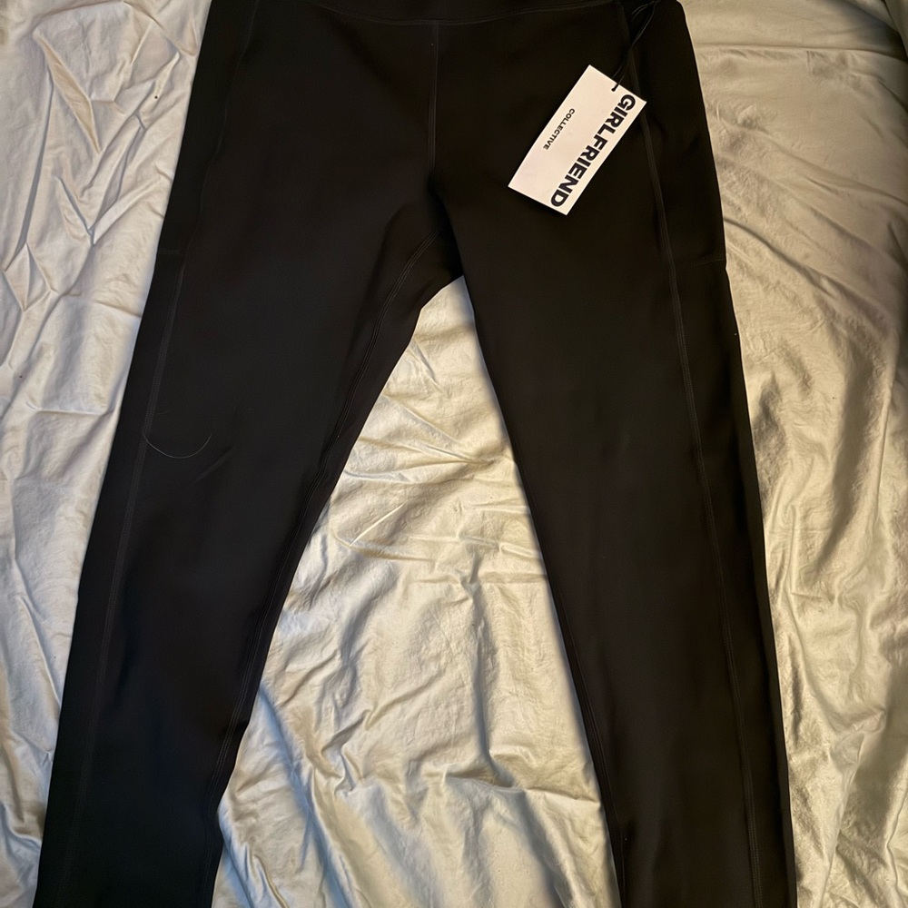 girlfriend collective Black High-Rise 7/8 Leggings